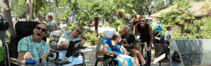 Verstandelijk gehandicapten in rolstoel